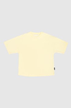 Детская желтая футболка с принтом логотипа