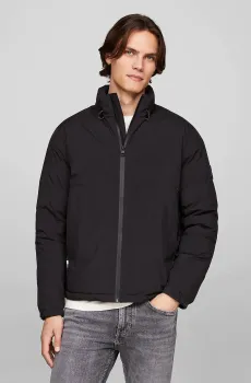 Мужская черная куртка PORTLAND MIX MEDIA STAND JKT Черный S Tommy Hilfiger MW0MW35663