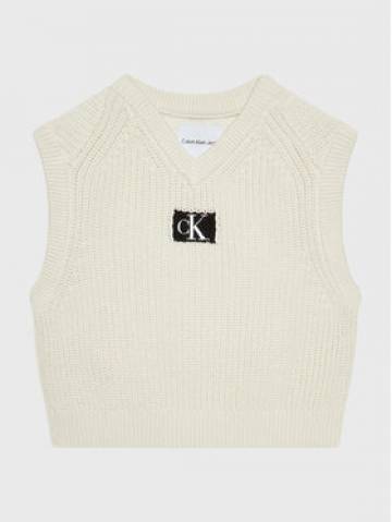 Calvin Klein Jeans Светр Monogram IG0IG01531 Écru Regular Fit Calvin Klein Jeans Светр Monogram IG0IG01531 Écru Regular Fit
