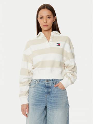 Tommy Jeans Світшот DW0DW19409 Бежевий Relaxed Fit Tommy Jeans Світшот DW0DW19409 Бежевий Relaxed Fit