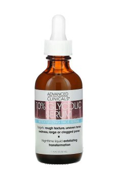 Уценка! Сыворотка для лица Advanced Clinicals 10% Glycolic Serum с гликолевой кислотой, 52 мл