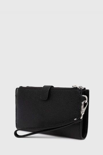 Кожаный кошелек MICHAEL Michael Kors женский цвет чёрный 32T7SAFW4L Кожаный кошелек MICHAEL Michael Kors женский цвет чёрный 32T7SAFW4L
