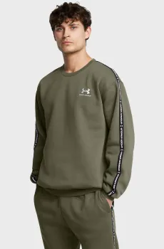 Мужской зеленый свитшот UA Icon Fleece Crew Taping Зеленый L Under Armour 1389357-390