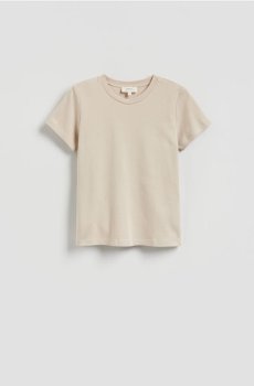 Reserved - Бавовняна футболка - кремовий - 166AF-01X