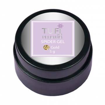 Гель-паутинка для ногтей Tufi Profi Premium Spider Gel 03 Gold, 5 г Гель-паутинка для ногтей Tufi Profi Premium Spider Gel 03 Gold, 5 г