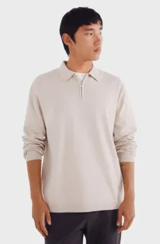 Мужское светло-серое поло Серый L SPRINGFIELD 1402514