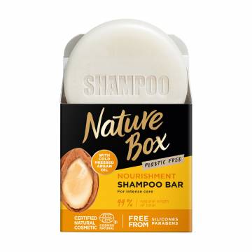 Питательный твердый шампунь для волос Nature Box Nourishment Shampoo Bar с аргановым маслом холодного отжима, 85 г Питательный твердый шампунь для волос Nature Box Nourishment Shampoo Bar с аргановым маслом холодного отжима, 85 г