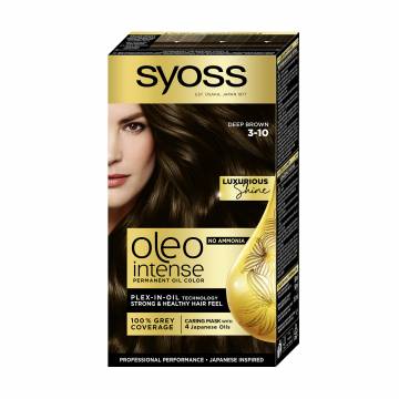 Безаммиачная стойкая краска для волос SYOSS Oleo Intense с маслом-активатором 3-10 Глубокий каштановый, 115 мл Безаммиачная стойкая краска для волос SYOSS Oleo Intense с маслом-активатором 3-10 Глубокий каштановый, 115 мл