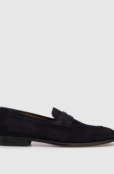 Черные замшевые лоферы