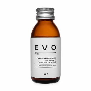 Очищающая пудра EVO derm для сухой и чувствительной кожи лица, с энзимами и дамаской розой, 50 г Очищающая пудра EVO derm для сухой и чувствительной кожи лица, с энзимами и дамаской розой, 50 г