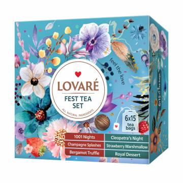 Набор чая Lovare Fest Tea Set Ассорти, в пакетиках, 90 шт Набор чая Lovare Fest Tea Set Ассорти, в пакетиках, 90 шт