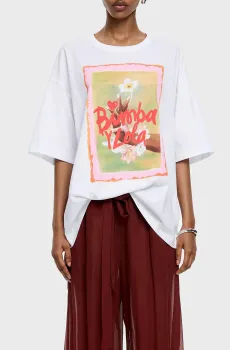 Женская белая футболка Белый L Bimba Y Lola 251BR7402.10050