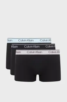 Мужские черные боксеры (3 шт) LOW RISE TRUNK Черный M Calvin Klein LV00NB4409