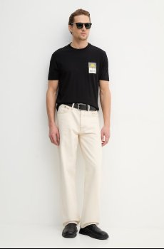 Хлопковая футболка BOSS Orange Te_Plain