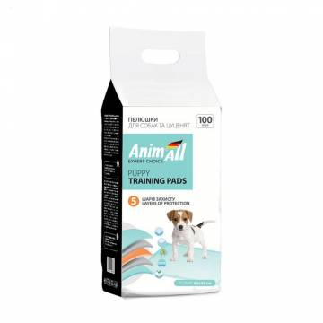 Пеленки для собак и щенков AnimAll Puppy Training Pads 60*45 см, 100 шт