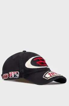 Мужская черная кепка C-BRAFF CAPPELLO Черный S Diesel A15103 0QKAA