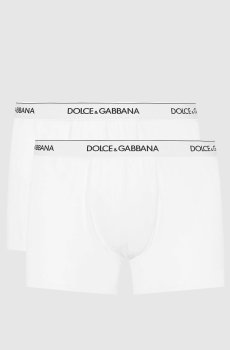 Набор белых трусов с логотипом узором