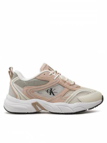 Calvin Klein Jeans Снікерcи Retro Tennis Su-Mesh Wn YW0YW00891 Бежевий Calvin Klein Jeans Снікерcи Retro Tennis Su-Mesh Wn YW0YW00891 Бежевий