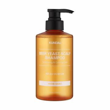 Пивной шампунь Kundal Beer Yeast Hair Loss Relief Shampoo Herb Mint для объема тонких волос, 500 мл Пивной шампунь Kundal Beer Yeast Hair Loss Relief Shampoo Herb Mint для объема тонких волос, 500 мл