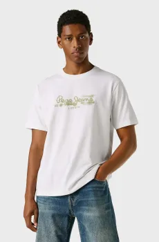 Мужская белая футболка FANTASY Белый XL Pepe Jeans PM5010292