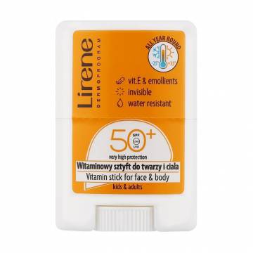 Витаминный стик для лица и тела Lirene Vitamin Stick For Face And Body, SPF 50+, 15 г Витаминный стик для лица и тела Lirene Vitamin Stick For Face And Body, SPF 50+, 15 г