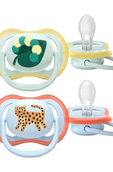 Пустышка PHILIPS AVENT Ultra Air от рождения до 6 месяцев, 2 шт (SCF087/02)