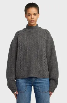 Женский серый шерстяной свитер Cable Серый S G-Star RAW D27730,D770