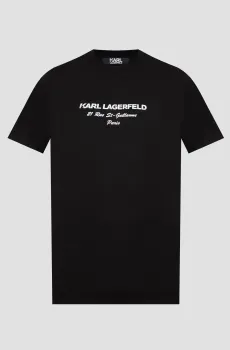Мужская черная футболка Черный L Karl Lagerfeld 542224.755056;990