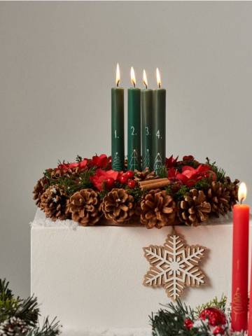 Свічки, 4 шт. - зелений