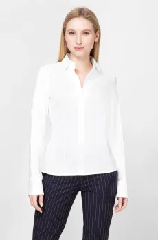Женская белая рубашка Белый 38 BOSS 50290338;100