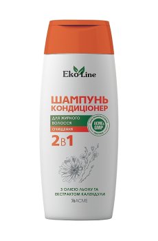 Шампунь-кондиционер Acme Color EkoLine Очищение, для жирных волос, с маслом льна и экстрактом календулы, 400 мл