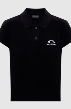 Черное поло с логотипом