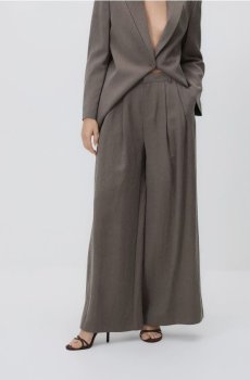 Reserved - Штани з додаванням віскози - бежевий - 883HU-80X