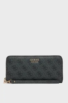 Женский темно-серый кошелек с узором Серый ONESIZE Guess SWLG96.48146;CLO