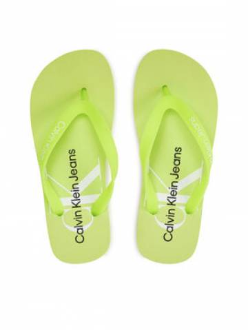 Calvin Klein Jeans Вєтнамки Beach Sandal Monologo Tpu YW0YW01246 Зелений Calvin Klein Jeans Вєтнамки Beach Sandal Monologo Tpu YW0YW01246 Зелений