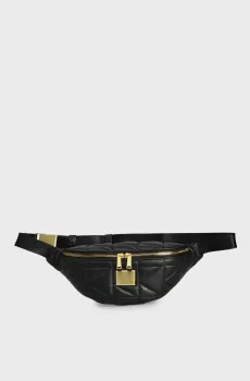 Женская черная кожаная поясная сумка Черный ONESIZE Karl Lagerfeld 246W3056