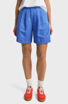 Женские синие льняные шорты TAILORED LINEN SHORTS Синий 36 Gant 4020123