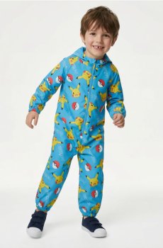 Комбінезон з капюшоном та водонепроникним матеріалом Pokémon - морська хвиля