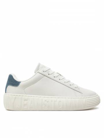Tommy Jeans Снікерcи Tjw Fancy Leather Cupsole EN0EN02575 Écru Tommy Jeans Снікерcи Tjw Fancy Leather Cupsole EN0EN02575 Écru