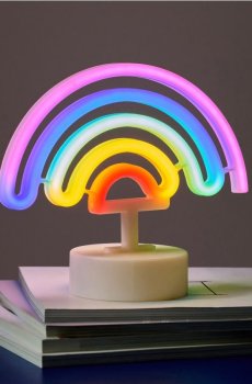 Декоративна LED лампа у формі веселки - білий