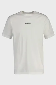 Мужская белая футболка SMALL GRAPHIC Белый XL Gant 2003405