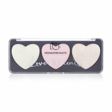 Уценка! Палетка хайлайтеров для лица LCF Love Moments Highlighter Palette, 20 г Уценка! Палетка хайлайтеров для лица LCF Love Moments Highlighter Palette, 20 г