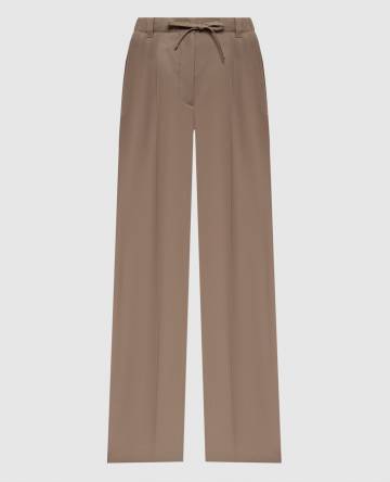 Брюки цвета хаки из шерсти