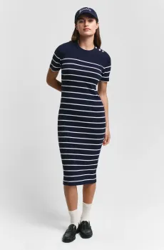 Женское темно-синее платье в полоску Синий S Gant 4502083