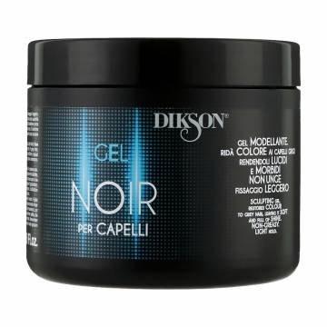 Тонирующий и моделирующий гель Dikson Gel Noir Per Capelli для седых волос, легкая фиксация, 500 мл Тонирующий и моделирующий гель Dikson Gel Noir Per Capelli для седых волос, легкая фиксация, 500 мл
