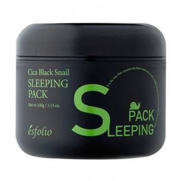 Уценка! Гель-маска для лица Esfolio Cica Black Snail Sleeping Pack с центеллой азиатской и муцином черной улитки, 100 г Уценка! Гель-маска для лица Esfolio Cica Black Snail Sleeping Pack с центеллой азиатской и муцином черной улитки, 100 г
