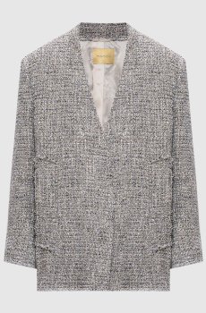Серый твидовый жакет CATALINA с люрексом