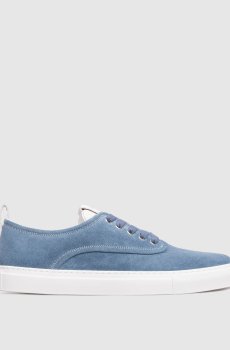 Синие замшевые кеды New City с логотипом