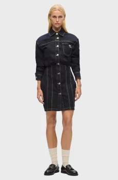 Женское темно-синее джинсовое платье ikon Синий L Karl Lagerfeld A4W13019