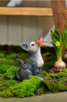 Садова декорація у формі кота - сірий